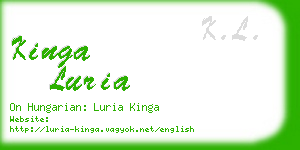kinga luria business card